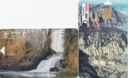 Espagne 2 Cartes Montserrat Et Monasterio De Piedra - Sammlungen