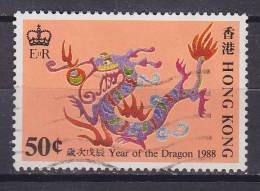 Hong Kong 1988 Mi. 532    50 C Chinesisches Neujahr Chinese New Year Jahr Des Drachen Year Of Dragon - Gebraucht