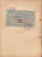 CHINA CHINE 1950.4.8. SHANGHAI EASTERN THEATRE BOX OFFICE DAILY REPORT WITH REVENUE STAMP - Ungebraucht