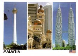 MALAYSIA,KUALA LUMPUR,K.L.TOWER;ABDUL SAMAD BUILDING;PETRONAS TWIN TOWERS 17x12 - Malaysia