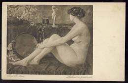 ILLUSTRATORS GIRL ARTIST SIGNED :PROF. R.AUER  Nr.21..ART CROATE  OLD POSTCARD - Mailick, Alfred