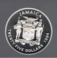 JAMAICA -   25 Dolar  1994  KM165  PLATA - Jamaique