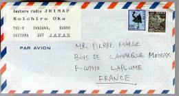 Lettre Cover Par Avion Via Air Mail Japon Nippon Pour La France - CAD Iwasawa 15-02-199? / 2 Tp - Briefe U. Dokumente