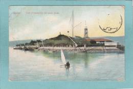 SUEZ  -  Vue D\\´ensemble Du Terre Plein  -  1909  -  ( Timbre Enlevé ) - Suez