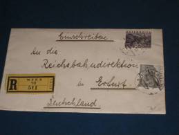Österreich Austria Brief Cover Einschreiben 1930 Wien - Erfurt Gestempelt Used 0 - Brieven En Documenten