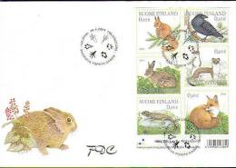 Finnland 2004 - Rabbit, Fox, Squirell, FDC - Hasen