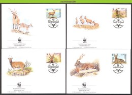 Mzi188fb WWF FAUNA ZOOGDIEREN MARKHOR HOEFDIER Capra Falconeri MAMMALS UZBEKISTAN 1995 FDC's - FDC