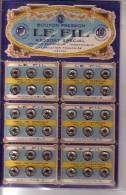 Mercerie - Plaquette Carton De 6 Plaques Détachables De 6 BOUTON PRESSION Marque LE FIL RESSORT SPECIAL Pour Lingerie - Buttons