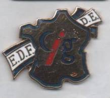 Beau Pin´s En EGF , EDF D.E. , CIG - EDF GDF