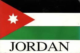 Drapeau De Jordanie Flag Of Jordan Stamp Timbre 2 Scans - Giordania