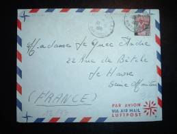 LETTRE PAR AVION TP MARIANNE A LA NEF 25F OBL. 30-10-1961 FORT DE FRANCE RP (972 MARTINIQUE) - 1959-1960 Marianne (am Bug)