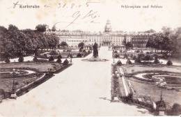 KARLSRUHE - Sclossplatz Und Schloss - Superbe Carte Circulée 1905 - Karlsruhe