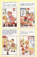 Lot 4 Cartes Humoristiques - Enfants - Humorvolle Karten