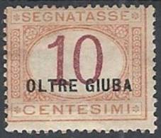 1925 OLTRE GIUBA SEGNATASSE 10 CENT MH * - RR11397 - Oltre Giuba