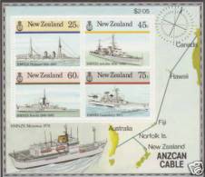 New Zealand 1985 Naval History Mini Sheet  MNH - Blokken & Velletjes
