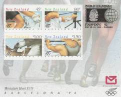 New Zealand 1992 Olympic Games Columbus Mini Sheet  MNH - Hojas Bloque