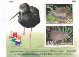 New Zealand 2001 Hong Kong 2001 Stamp Exhibition Mini Sheet  MNH - Blocks & Sheetlets