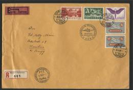 SWITZERLAND, TWO SPECIAL FLIGHTS ON COVER 1939, WITH GOOD COLOR VARIANT! - Premiers Vols