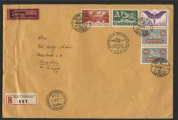 SWITZERLAND, TWO SPECIAL FLIGHTS ON COVER 1939, WITH GOOD COLOR VARIANT! - Eerste Vluchten