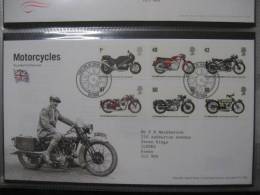 Great Britain 2005 Motorcycles Fdc - 2001-10 Ediciones Decimales