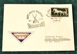 FIRST FLIGHT COVER Erstflug  Zeppelin   DDR Baumgarten Gedenkflug Sachsenschau  #cover2063 - Zeppelin