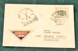 FIRST FLIGHT COVER Erstflug  Zeppelin   DDR Baumgarten Gedenkflug Sachsenschau  #cover2064 - Zeppelin