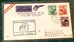 FIRST FLIGHT COVER Erstflug  PAA  Wien New York 1956   #cover2067 - Altri & Non Classificati