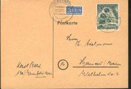 1951 Germania Deutschland  Tag Briefmarke Berlin - Briefe U. Dokumente