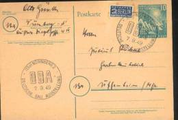 1949 Germania Deutschland  Bundestag  Nurnberg  OBA - Postcards - Used