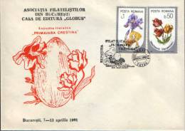 Romania-Envelopes Occasionally 1991-Resurrection- Christian Spring-2/scans - Easter