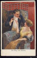 ILLUSTRATORS ART DECO, COUPLE BIL FISCHER : " EIN WEG ZUM HERZEN " Nr.61. OLD POSTCARD - Fisher, Bill