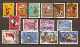 SINGAPOUR.   .1962 / 68   .LOT.   .oblitérés. - Singapour (...-1959)