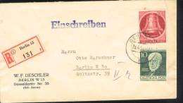 1953 Germania Deutschland  Adolph Menzel - Storia Postale