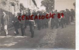 87 -ORADOUR SUR VAYRES -  CARTE PHOTO -INAUGURATION DU MONUMENT AUX MORTS 29 AOUT 1948- PHOTO JEANTAUD - Oradour Sur Vayres