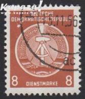 1954 - DDR - Michel 3 [Dienst Briefmarke/Service: Coat Of Arms GDR - Compass To Left - Dotted Background] - Gebraucht