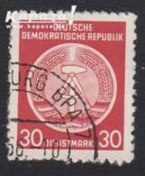 1954 - DDR - Michel 11 [Dienst Briefmarke/Service: Coat Of Arms GDR, Compass To Left, Dotted Background] + MAGDEBURG - Gebraucht