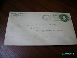 USA  POSTAL STATIONERY  COVER  1928 NEW YORK  TO  ESTONIA - 1921-40