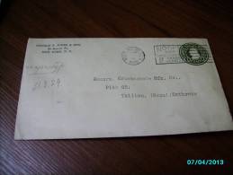 USA  POSTAL STATIONERY  COVER  1929 NEW YORK  TO  ESTONIA - 1921-40