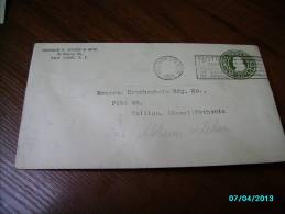 USA  POSTAL STATIONERY  COVER  1929 NEW YORK  TO  ESTONIA - 1921-40