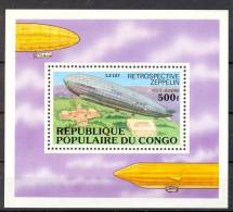 Mws018 TRANSPORT LUCHTVAART VLIEGTUIGEN ZEPPELIN FLUGZEUG QWO 1977 PF/MNH - Zeppelins