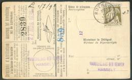 CERES 10 Centimes Obl. Sc ROTHEM Sur Carte Demande D'affiliation à La Caisse De Retraite Du 20-VII-1935 Vers Hasselt.  T - 1932 Ceres Und Mercure