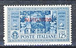 Castelrosso 1932 SS 5 Garibaldi N. 36 Lire 1,25 Indaco Grigio MH   Cat. € 30 - Castelrosso