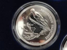 1991 - Essai - 100 Francs Argent - Saut à Ski - XVI Jeux Olympiques D'hiver Albertville 1992 - France - Probedrucke