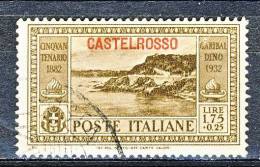 Castelrosso 1932 SS 5 Garibaldi N. 37 Lire 1,75 + 25 Bruno USATO  Cat. € 60 - Castelrosso