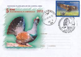 COCK, 2012, SPECIAL COVER, OBLITERATION CONCORDANTE, ROMANIA - Kuckucke & Turakos