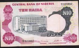 NIGERIA  P17b   10  NAIRA   1973  Signature 2   VF    NO P.h. ! ! - Nigeria