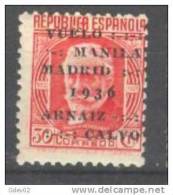 ES741-LA331TCEX.España, Spain, Espagne. VUELO MANILA-MADRID  .1936. (Ed 741*) Con Charnela.MAGNIFICO - Esploratori