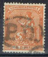 Sello 2 Cts Alegoria España 1873,marca PD, Num 131a º - Usados