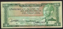ETHIOPIA   P25a   1   DOLLAR   1966   VF - Etiopía