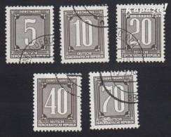 1956 - DDR - Michel 1/5 [Dienst/Service - Ziffer/Number] + MAGDEBURG - Usados